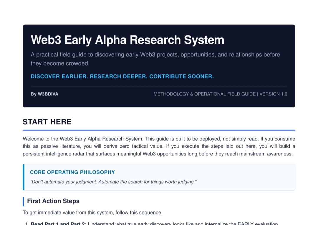 Web3 Early Alpha Research System
